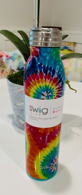 Tie-dye Tumbler With Lid, Stainless Steel Insulated Water Bottle