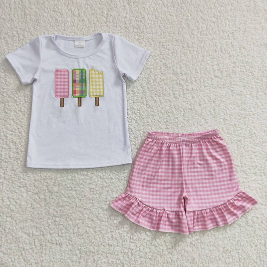Baby Girls Summer Popsicle Shorts Set