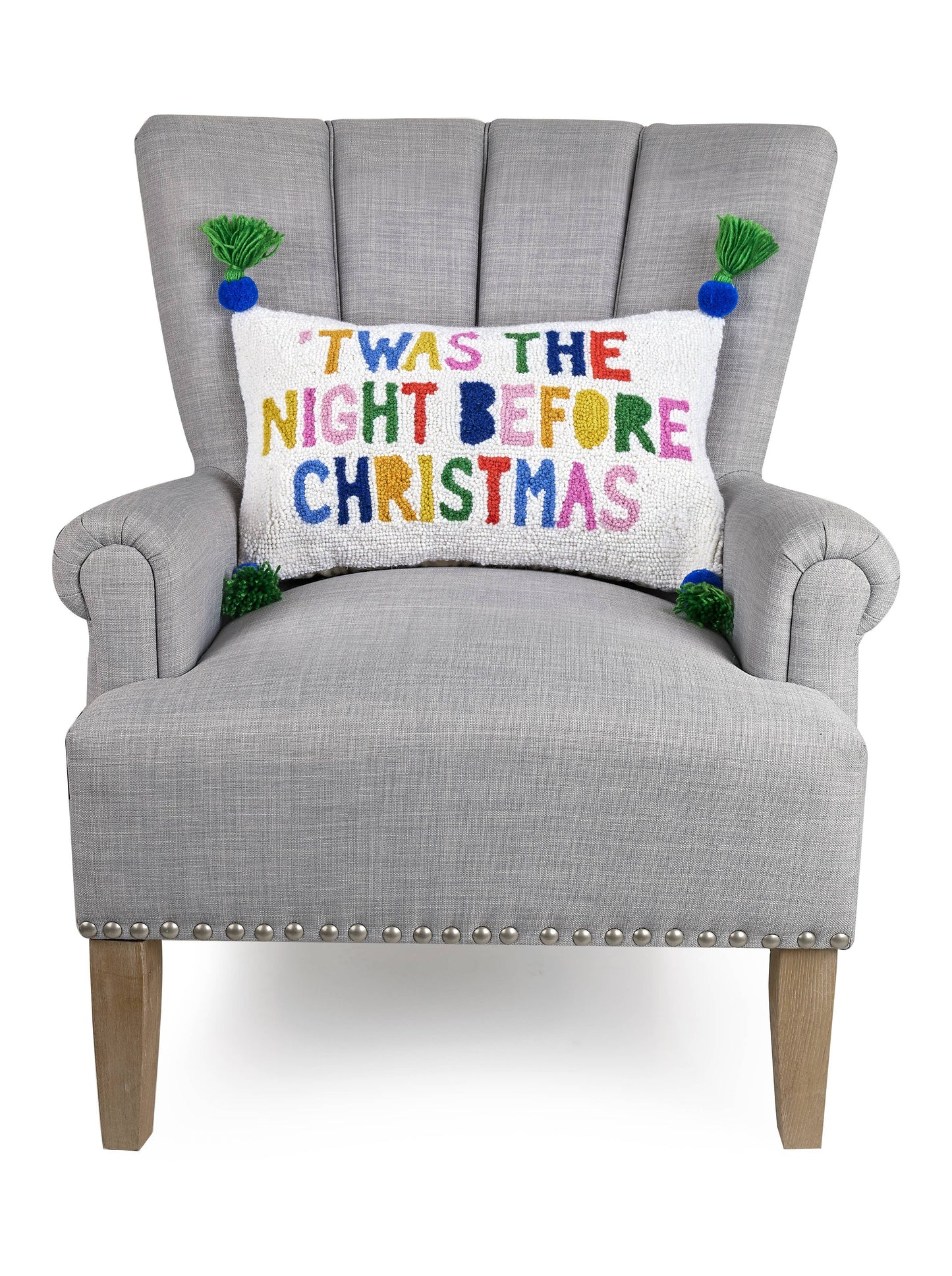 Night Before Christmas w/Pom Hook Pillow