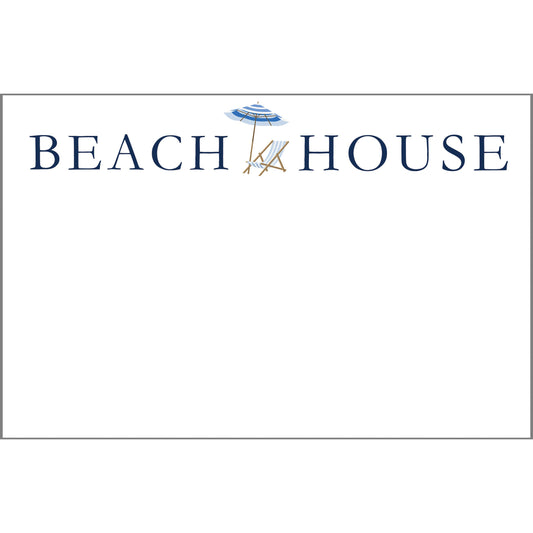 8.5x5.5 Beach House Umbrella Slab Notepad