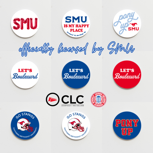 SMU Mustangs Fan Game Day Button