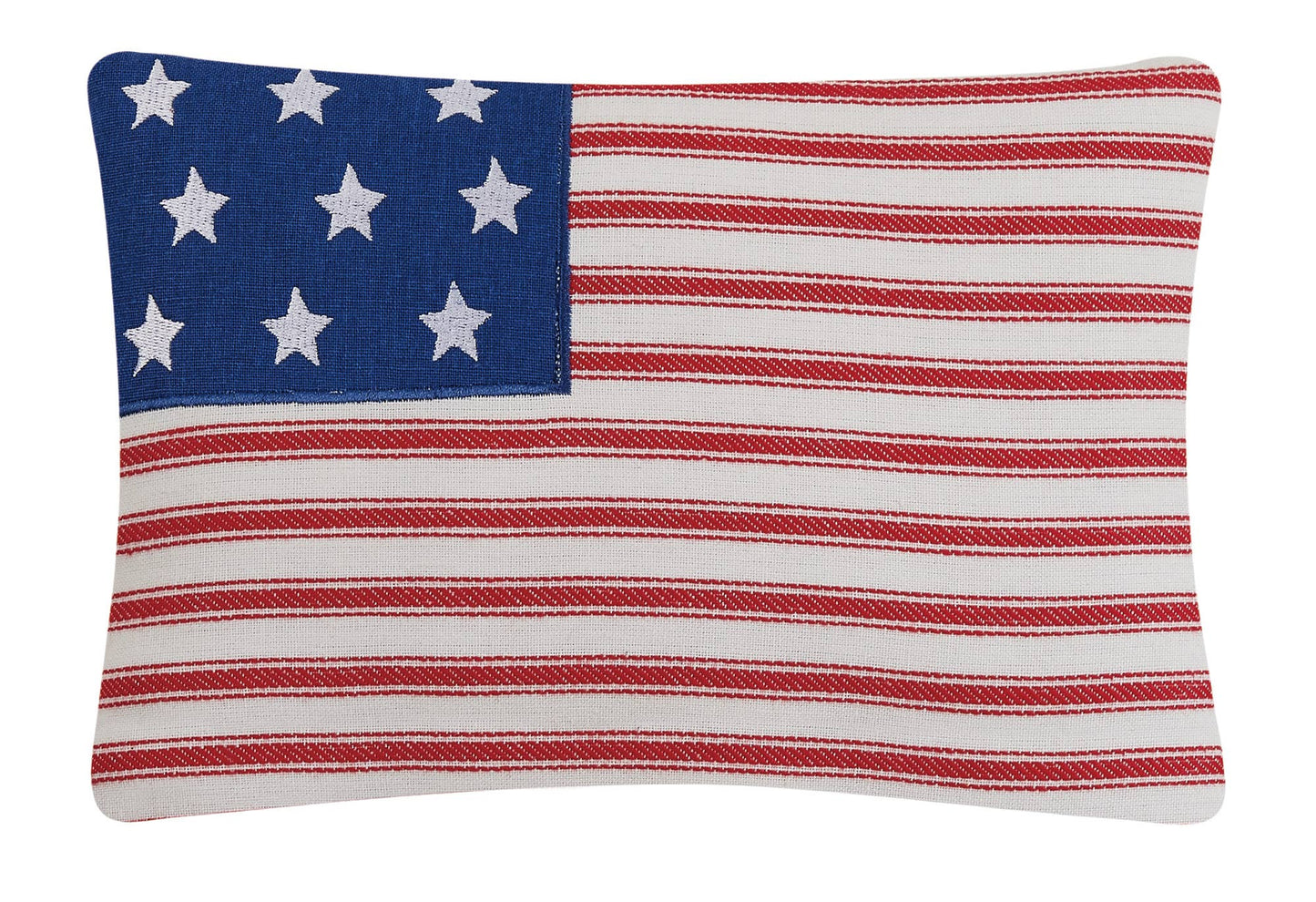 Stars and Stripes Embroidered Pillow