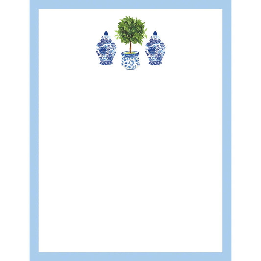 4.25 x 5.5 Chinoiserie Topiary Notepad