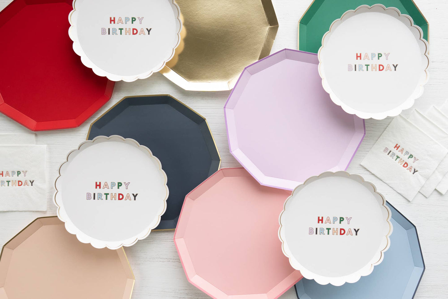 HAPPY BIRTHDAY dessert plates