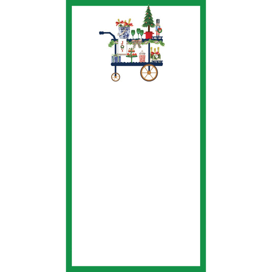 4.25 x 8.5 Christmas Bar Cart List Notepad