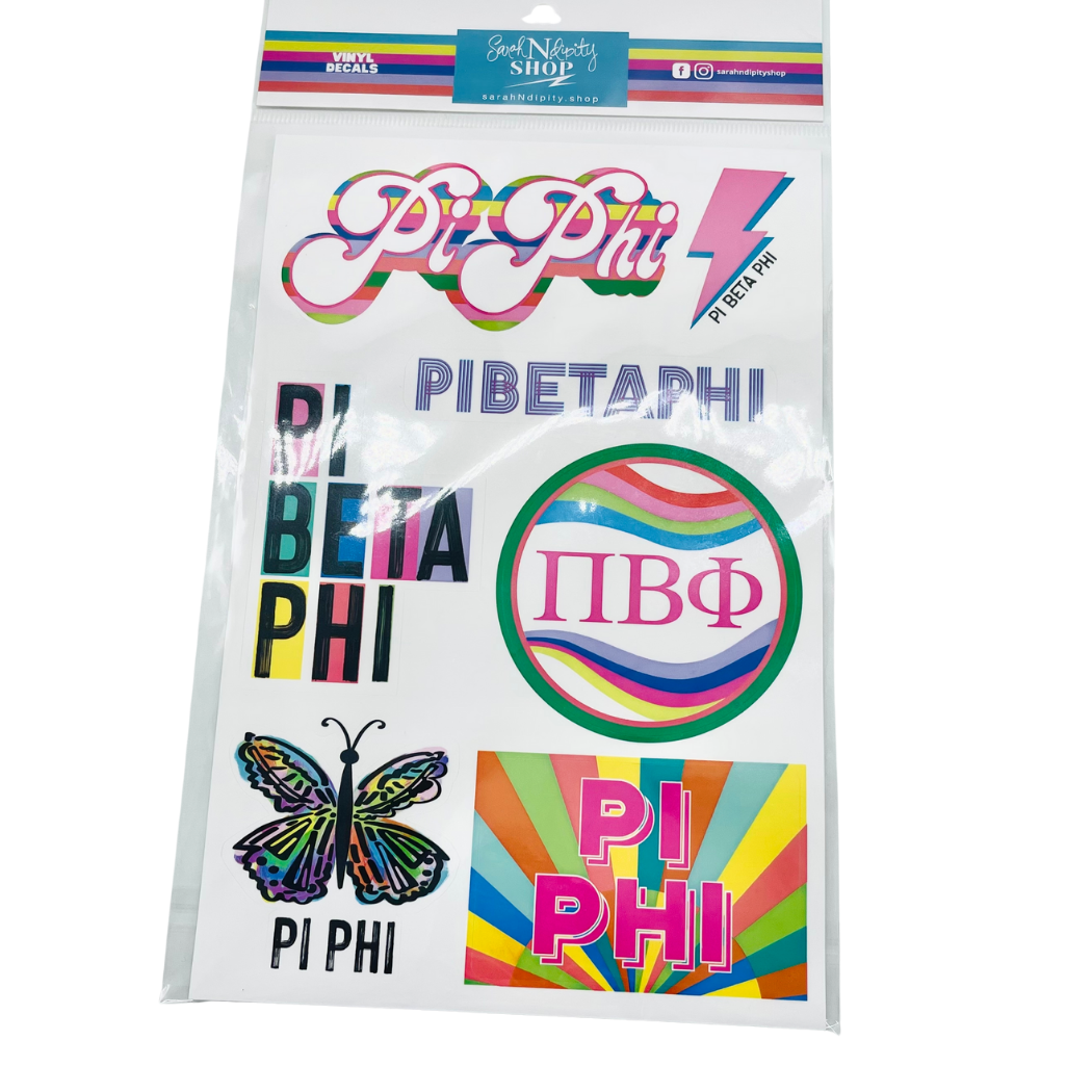 Sorority Vinyl Decal Sheets