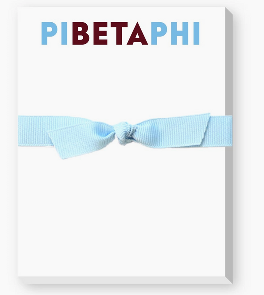 Sorority Greek Bright Mini Notepad