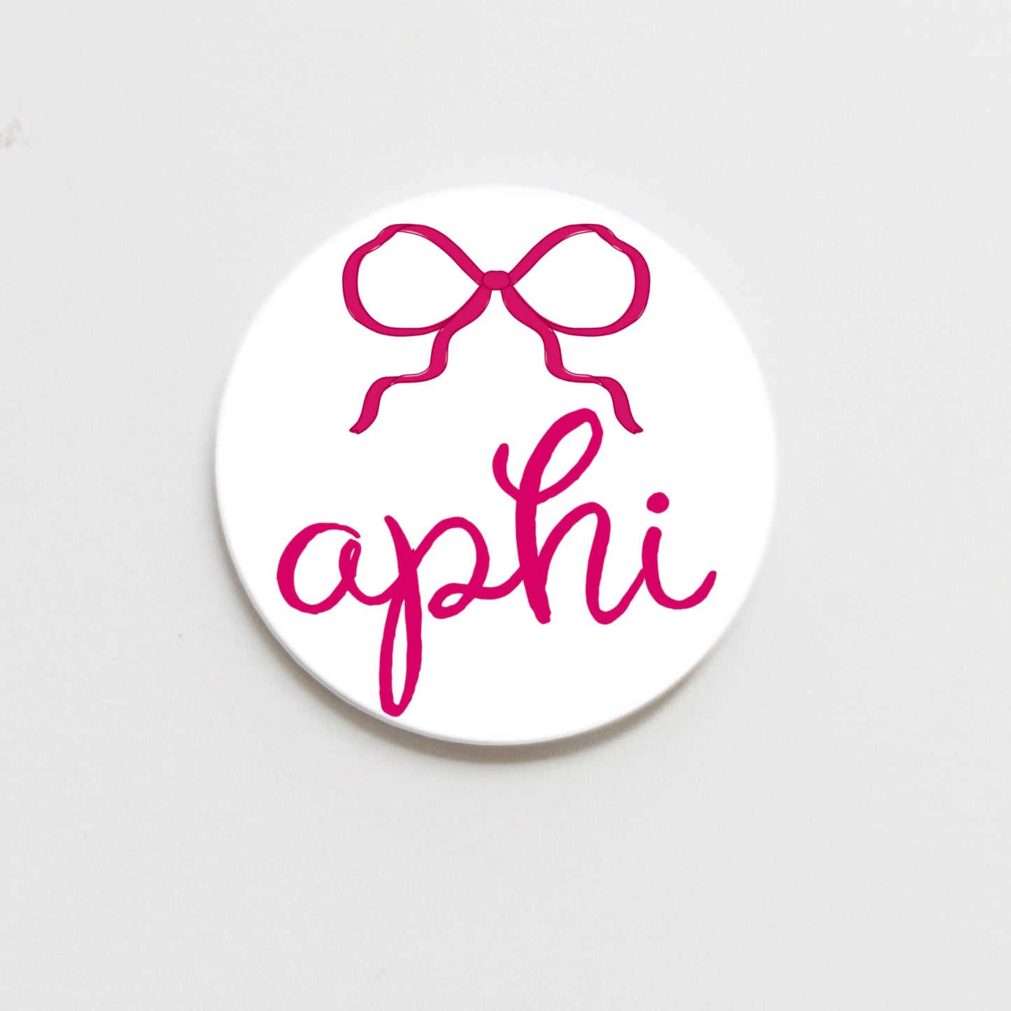 Alpha Phi Greek Bow Button - 2.25 inch