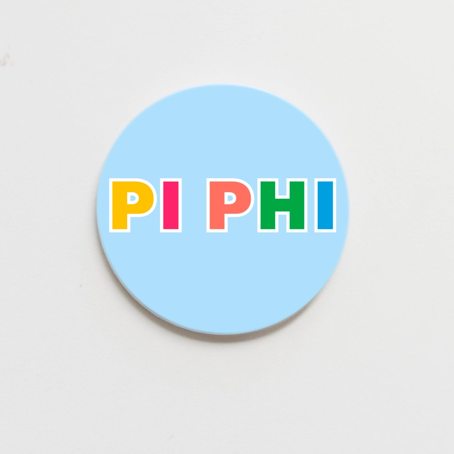 Pi Beta Phi Color Me Greek Button - 2.25 inch