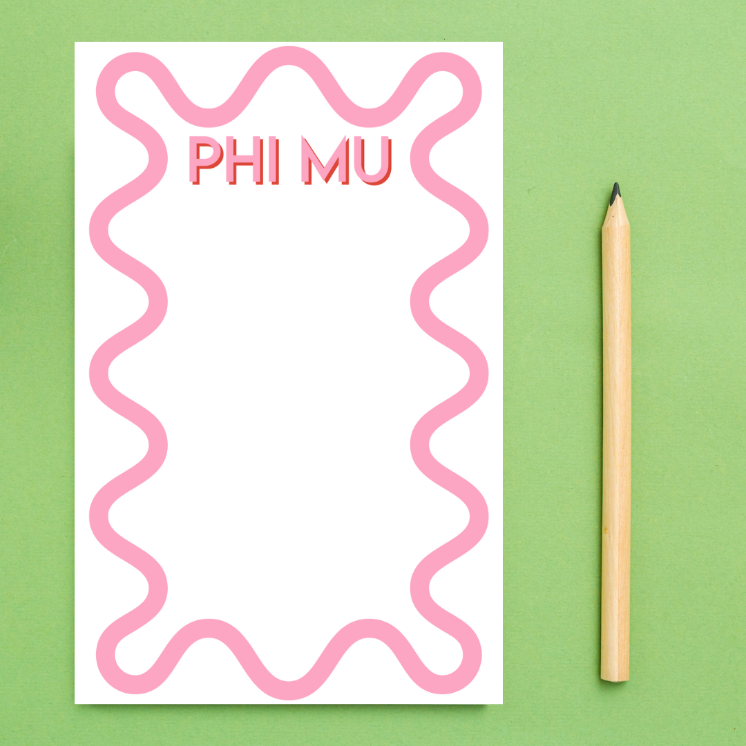 Sorority Squiggle Notepad